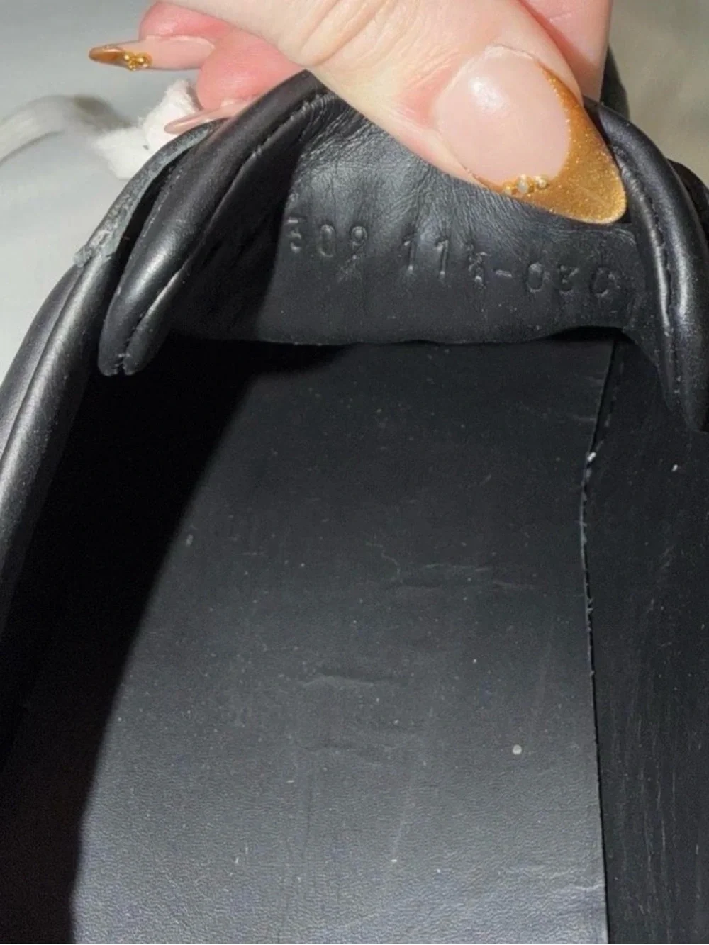 Gucci black leather